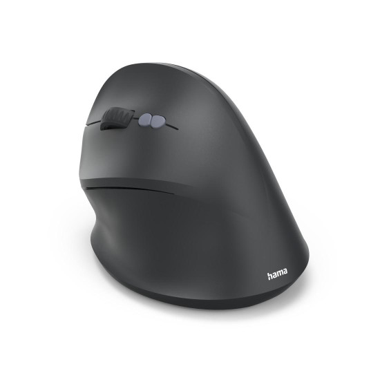 Hama “EWM-500L” Vertical, Ergonomic Left-Handed Mouse, Radio, 7 Buttons, black