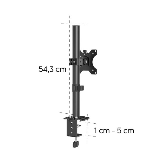 Hama Monitor Mount, Height-adjustable, Swivel / Tilt, 13