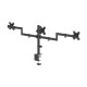 Hama Monitor Mount, 3 Monitors, Height-adjustable, Swivel/Tilt, 13