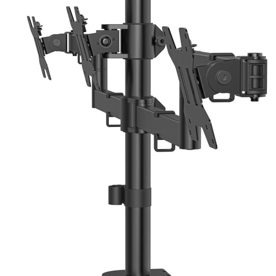 Hama Monitor Mount, 3 Monitors, Height-adjustable, Swivel/Tilt, 13