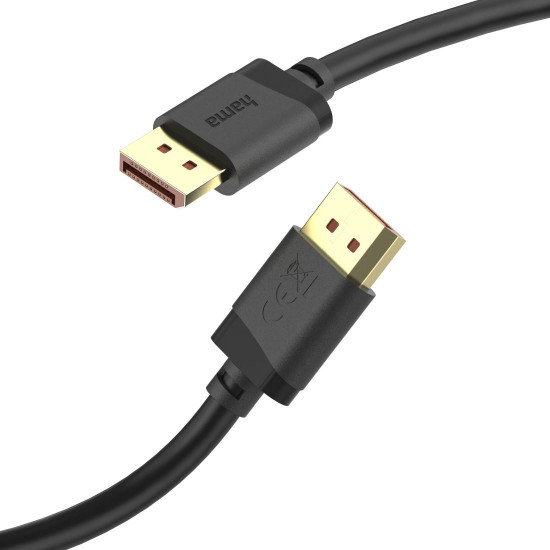 Hama DisplayPort Cable, DP 2.1, Ultra-HD 8K, 40 Gbit/s, 2 m