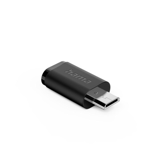 Hama Adapter, USB-C Socket - Micro-USB Plug, 3 Pcs, black