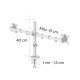 Hama Monitor Mount, 2 Monitors, Height-adjustable, Swivel/Tilt, 13