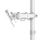 Hama Monitor Mount, 2 Monitors, Height-adjustable, Swivel/Tilt, 13