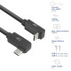 ACT USB 3.0 10Gbps 60W USB Type-C® (left/right angled) to USB Type-C® (up/down angled) Cable, 1 meter