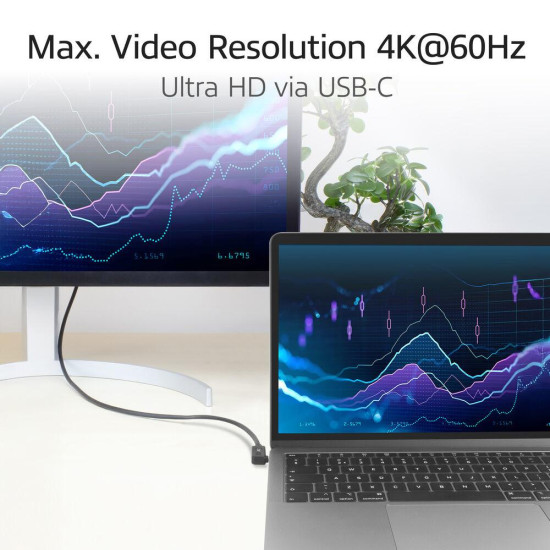ACT USB 3.0 10Gbps 60W USB Type-C® (left/right angled) to USB Type-C® (up/down angled) Cable, 1 meter