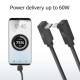 ACT Cable USB-C 10Gbps, 60W, 1m, 90° up/down angled connectors
