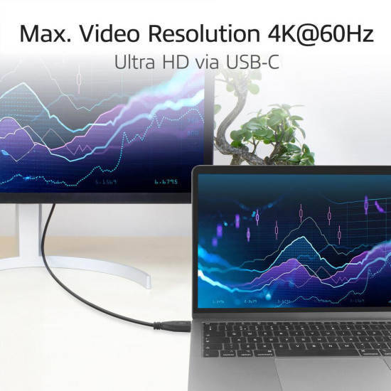 ACT Cable USB-C - USB-C, 10Gbps, 60W, 1 m, connectors - one straight and one 90° up/down angled