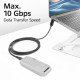 ACT Cable USB-C - USB-C, 10Gbps, 60W, 1 m, connectors - one straight and one 90° up/down angled