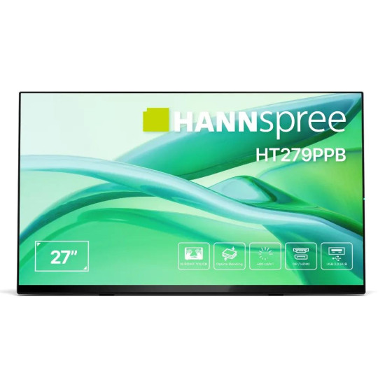 Touchscreen Monitor HANNSPREE HT279PPB, LED, 27 inch, Wide, Full HD, HDMI, DP, Black