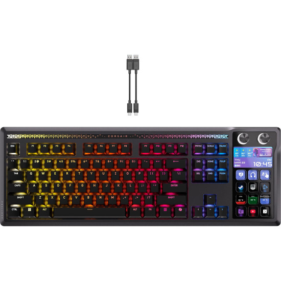 Геймърска механична клавиатура CORSAIR GALLEON 100 SD CRS MLX Pulse Switch - Black