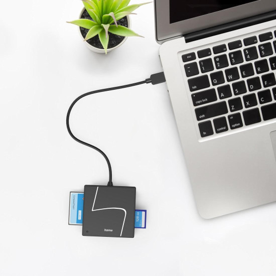HAMA Card reader USB, USB-A, с USB-C adapter, USB 3.2 Gen1, SD/micro-SD/CF/MS