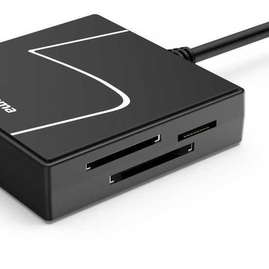 HAMA Card reader USB, USB-A, с USB-C adapter, USB 3.2 Gen1, SD/micro-SD/CF/MS