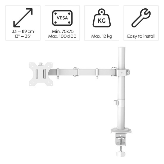 Hama Monitor Mount, Height-adjustable, Swivel/Tilt, Pull-out, 13