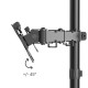 Hama Monitor Mount, 2 Monitors, Height-adjustable, Swivel/Tilt, 13