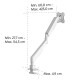 Hama Monitor Mount, Gas Spring, Height-adjustable, Swivel/Tilt, 17