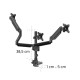 Hama Monitor Mount, 3 Monitors, Gas Spring, Fully Mobile, 17