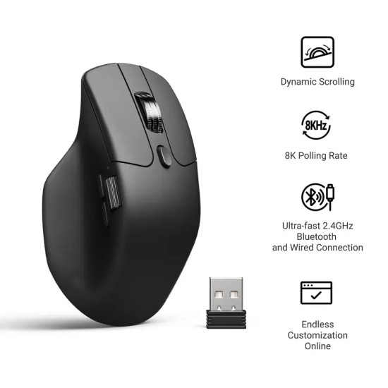 Wireless Mouse Keychron M6S-A23 8000Hz - Black