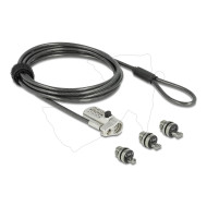Delock locking device with 3 locking heads and combination lock