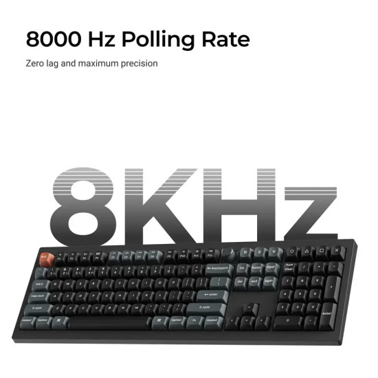 Безжична механичка клавиатура Keychron V6 Ultra 8K - Silk POM Switch Red