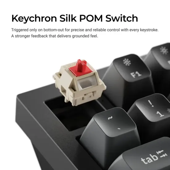 Wireless Mechanical Keyboard Keychron Q1 Ultra 8K Black - Silk POM Switch Red