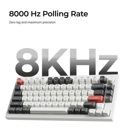 Wireless Mechanical Keyboard Keychron Q1 Ultra 8K Black - Silk POM Switch Banana