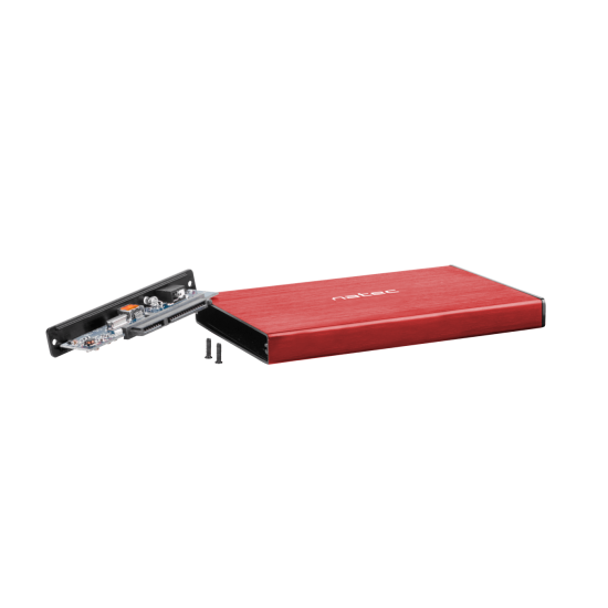 Enclosure /HDD-RACK/ Natec Rhino Go 2,5’’, USB 3.0, червен