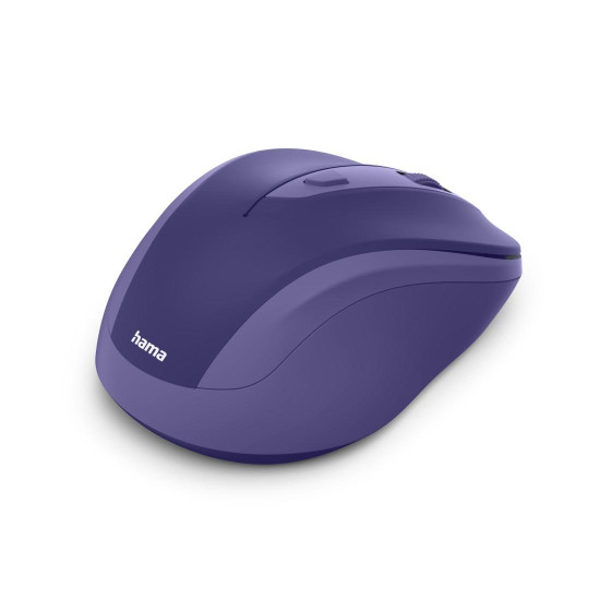 Hama “WM-400” Wireless Mouse, Ergonomic, Optical, 6 Buttons, No Clicking Noise, purple