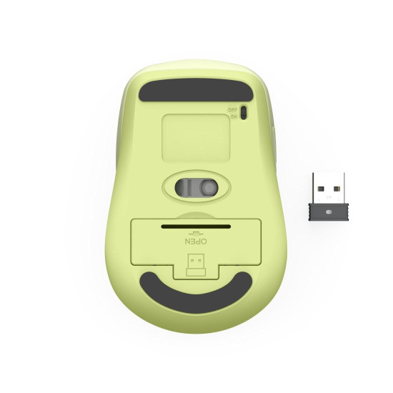 Hama “WM-400” Wireless Mouse, Ergonomic, Optical, 6 Buttons, No Clicking Noise, green