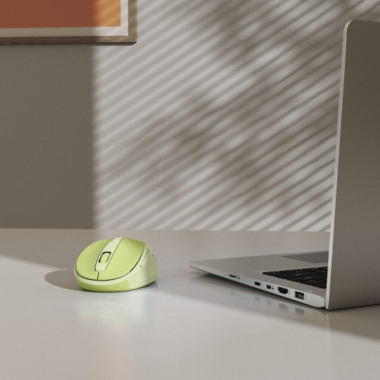 Hama “WM-400” Wireless Mouse, Ergonomic, Optical, 6 Buttons, No Clicking Noise, green