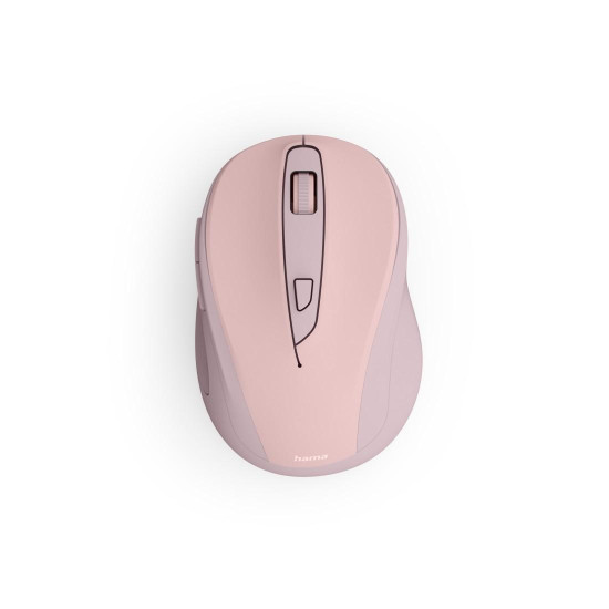 Hama “WM-400” Wireless Mouse, Ergonomic, Optical, 6 Buttons, No Clicking Noise, Pink