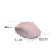 Hama “WM-400” Wireless Mouse, Ergonomic, Optical, 6 Buttons, No Clicking Noise, Pink