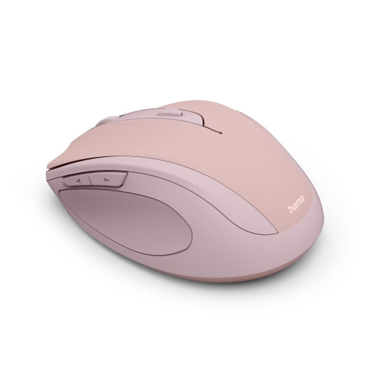 Hama “WM-400” Wireless Mouse, Ergonomic, Optical, 6 Buttons, No Clicking Noise, Pink