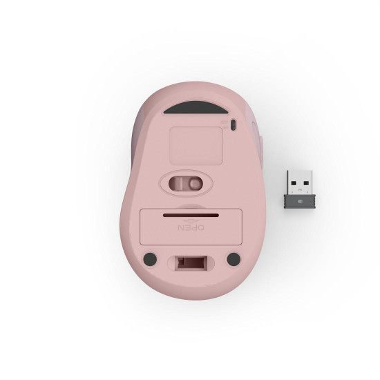Hama “WM-400” Wireless Mouse, Ergonomic, Optical, 6 Buttons, No Clicking Noise, Pink
