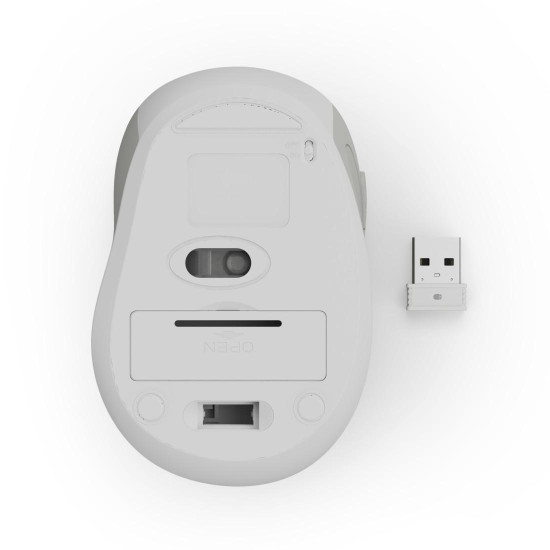 Hama “WM-400” Wireless Mouse, Ergonomic, Optical, 6 Buttons, No Clicking Noise, white