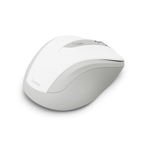 Hama “WM-400” Wireless Mouse, Ergonomic, Optical, 6 Buttons, No Clicking Noise, white