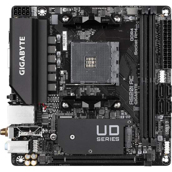 Motherboard GIGABYTE A520I AC WIFI, Socket AM4, Mini-ITX