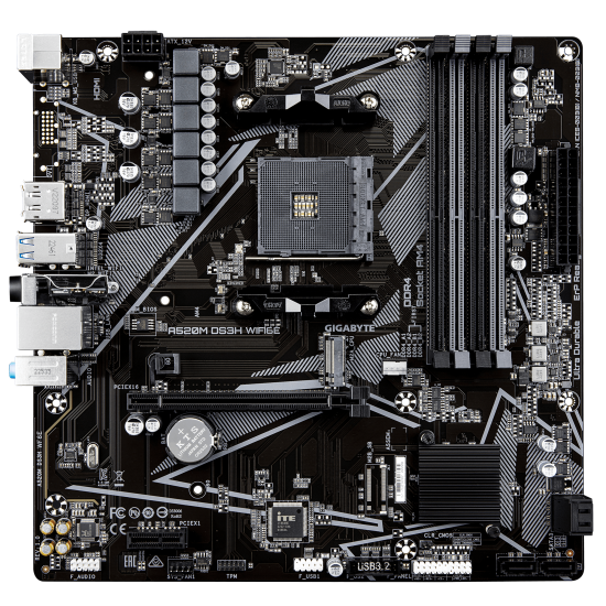 Motherboard GIGABYTE A520M DS3H WiFi 6E, Socket AM4