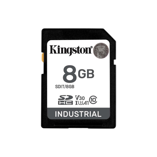 Memory card Kingston 8GB SDHC Industrial C10, UHS-I, U3, V30, A1