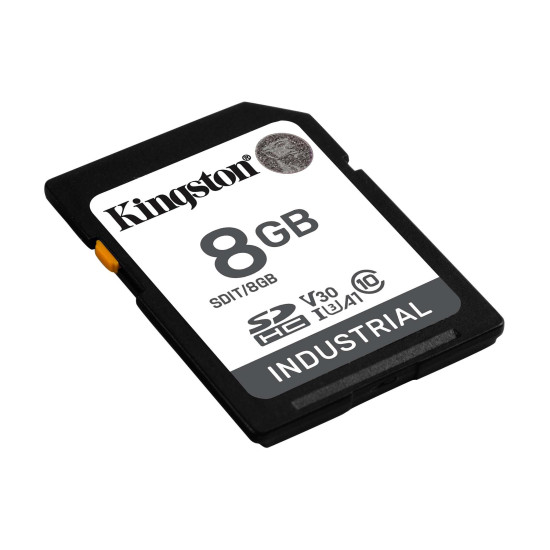 Memory card Kingston 8GB SDHC Industrial C10, UHS-I, U3, V30, A1