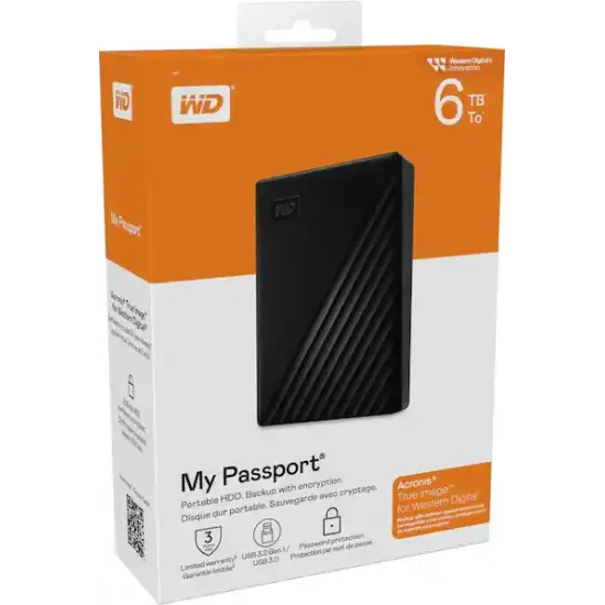 External HDD Western Digital My Passport, 6TB, 2.5