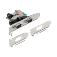 Delock PCI Express х 1 карта към 2 x сериен порт RS-232 мъжки, Low Profile