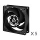 Fan 5-Pack ARCTIC P8 80mm PWM PST