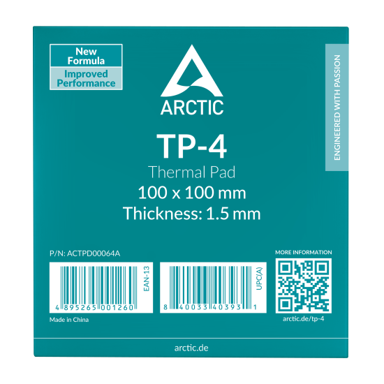 Premium Performance Thermal pad ARCTIC TP-4 - 100x100x1.5 mm