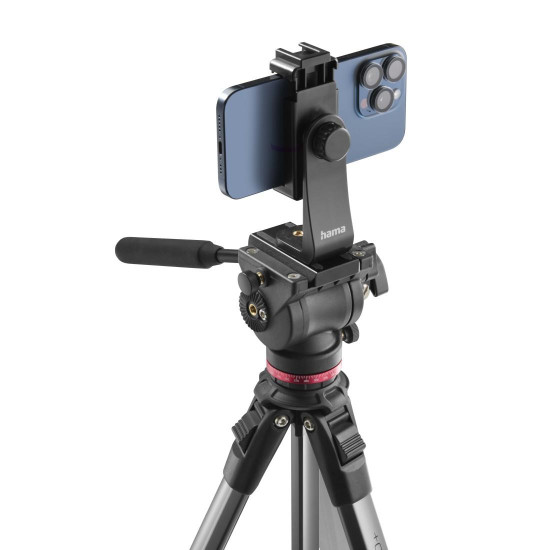 Hama “PRO Move 160 2D+” Tripod, Video Tripod for Camera and Mobile Phone, 160 cm