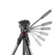 Hama “PRO Move 160 2D+” Tripod, Video Tripod for Camera and Mobile Phone, 160 cm