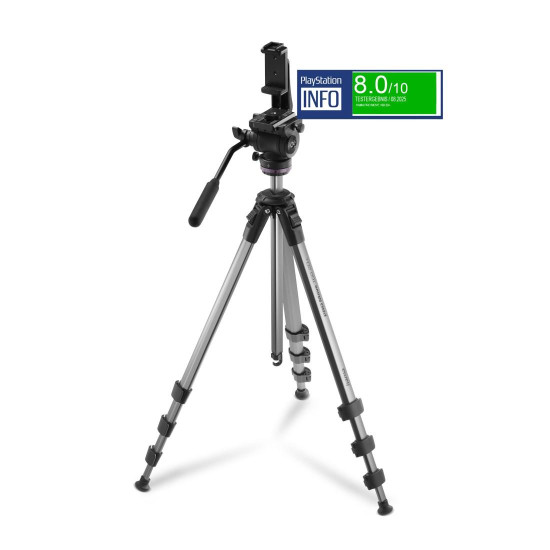 Hama “PRO Move 160 2D+” Tripod, Video Tripod for Camera and Mobile Phone, 160 cm