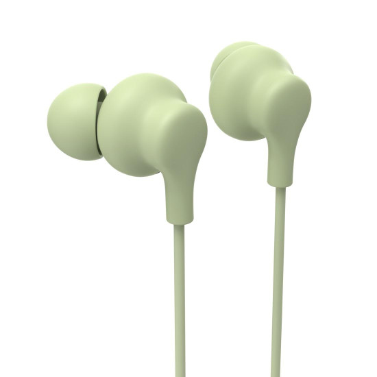 Hama “Curly” Headphones, In-Ear, Microphone, Cable Kink Protect., USB-C, green