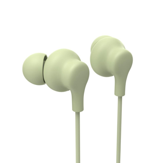 Hama “Curly” Headphones, In-Ear, Microphone, Cable Kink Protect., USB-C, green