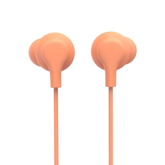 Hama “Curly” Headphones, In-Ear, Microphone, Cable Kink Protect., USB-C, orange